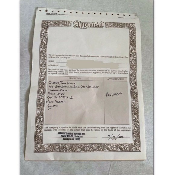 CARTIER Ladies Watch TANK FRANÇAISE Model 2465 - Picture 11 of 11